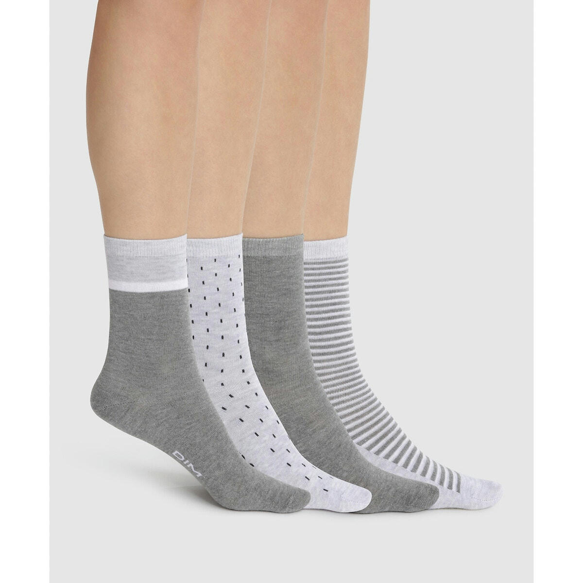 Lot de 4 mi-chaussettes fantaisie