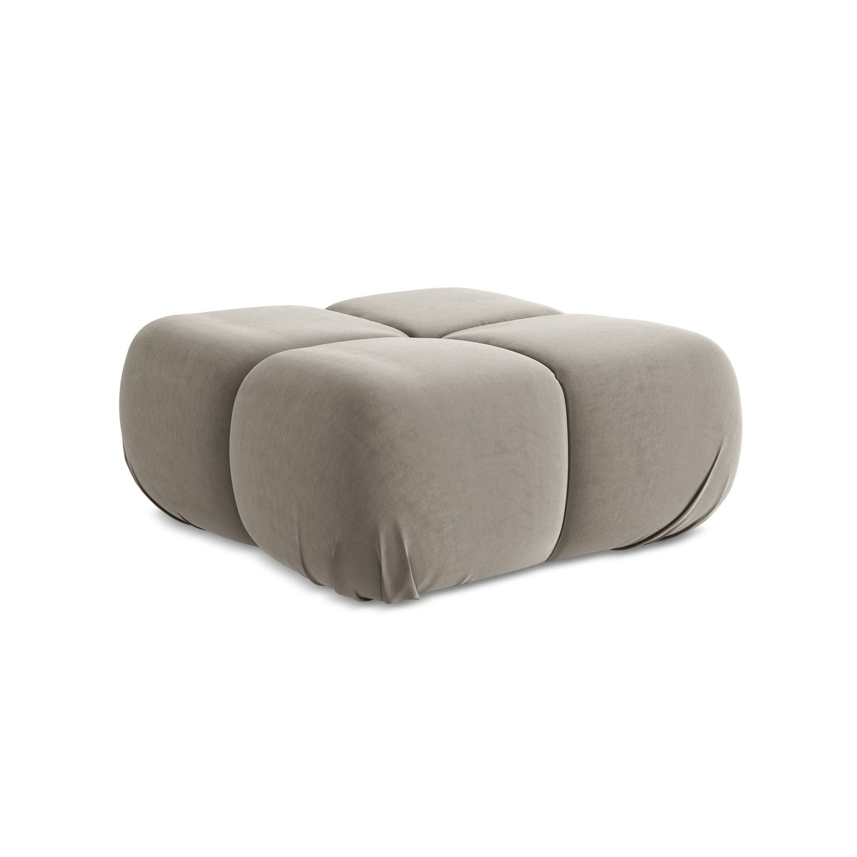 LaMiaSofa Poef Sanremo - velours - taupe - 95x95x41