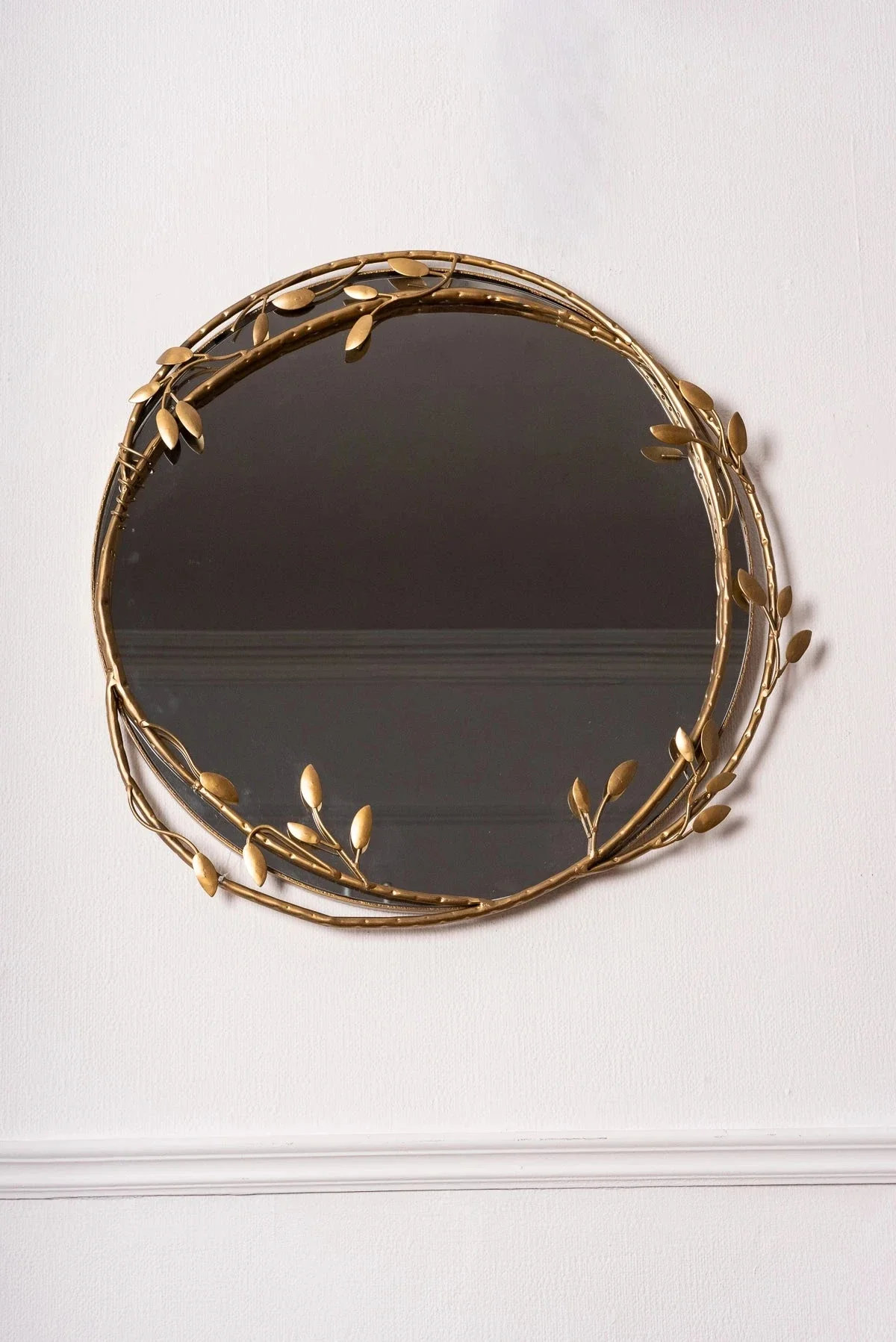 Eve Gold Finish Round Mirror 75cm