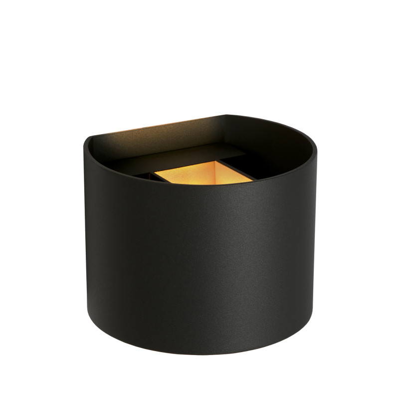 Applique LED pour salle de bain Axi ronde noire 6 W LUCIDE