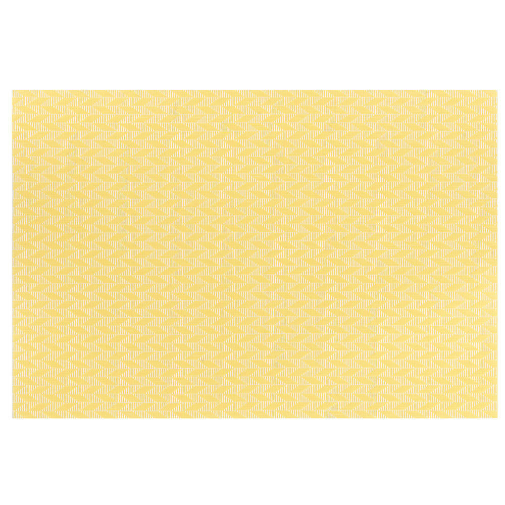 KAIS - Set de table rectangulaire jaune et blanc à motifs