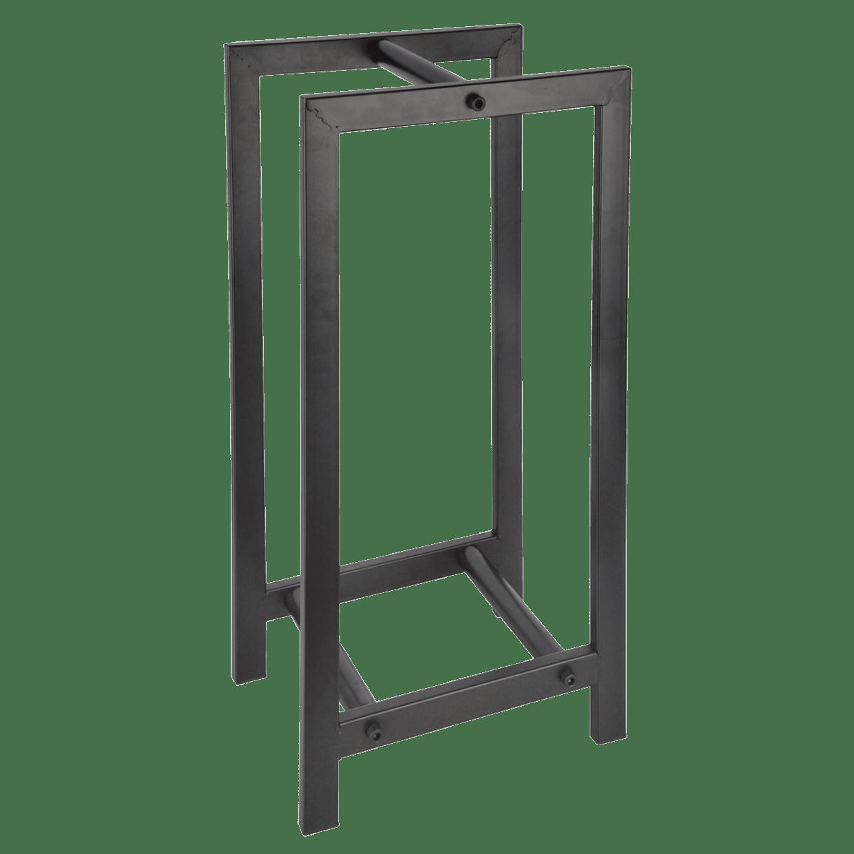 DESIGN - Range bûches pour intérieur en acier carbone noir