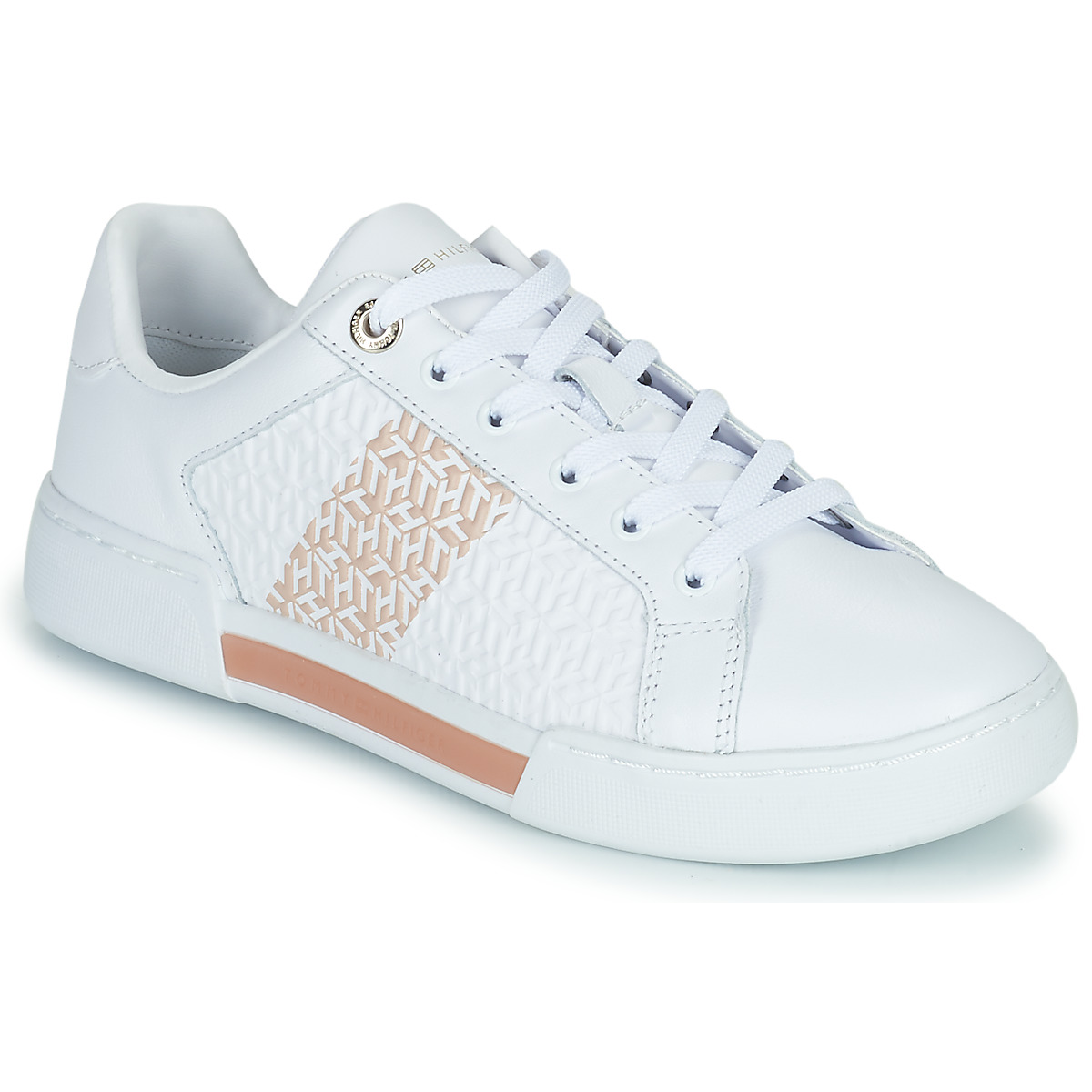 Tommy Hilfiger - TH MONOGRAM ELEVATED SNEAKER - White / Pink