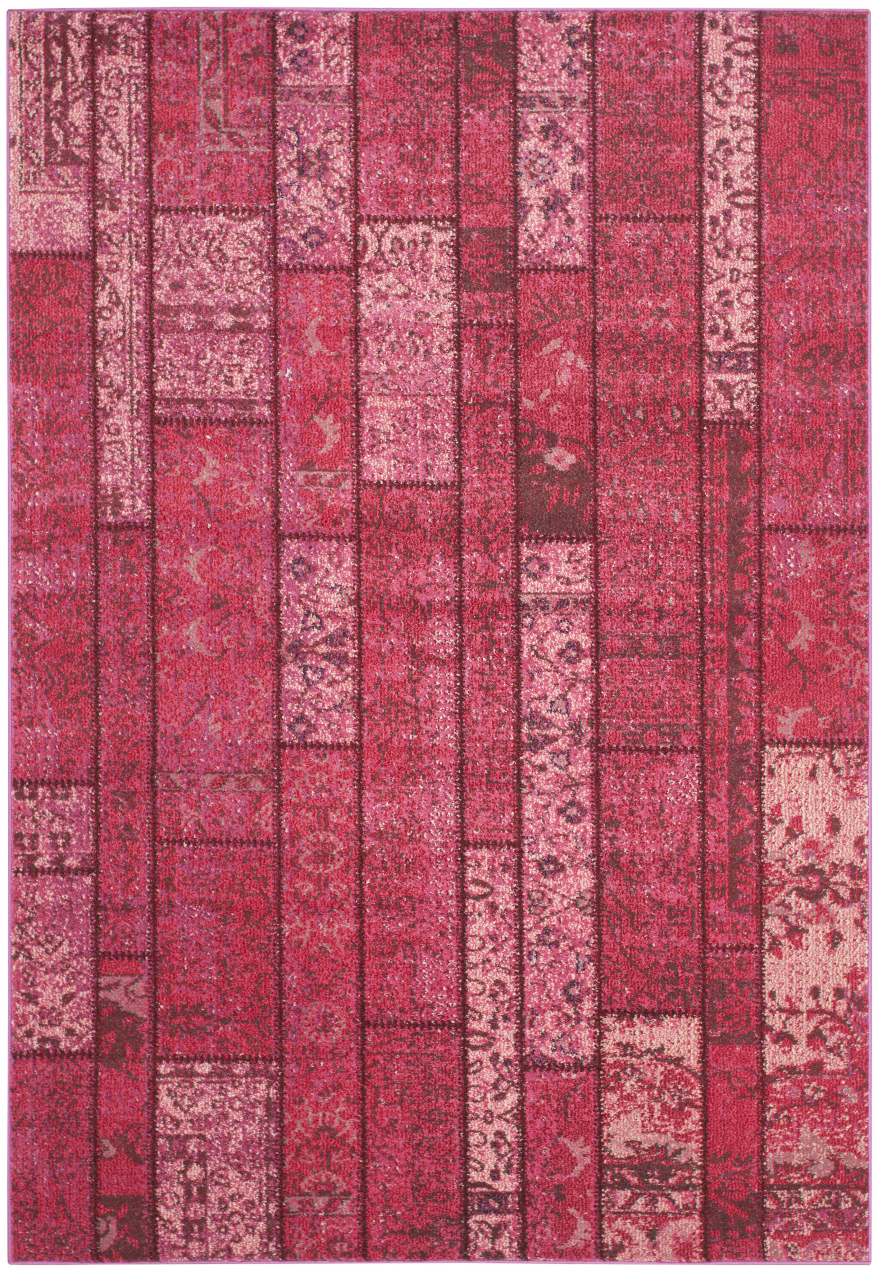 MONACO - Tapis de salon interieur en rose & multi, 155 x 231 cm