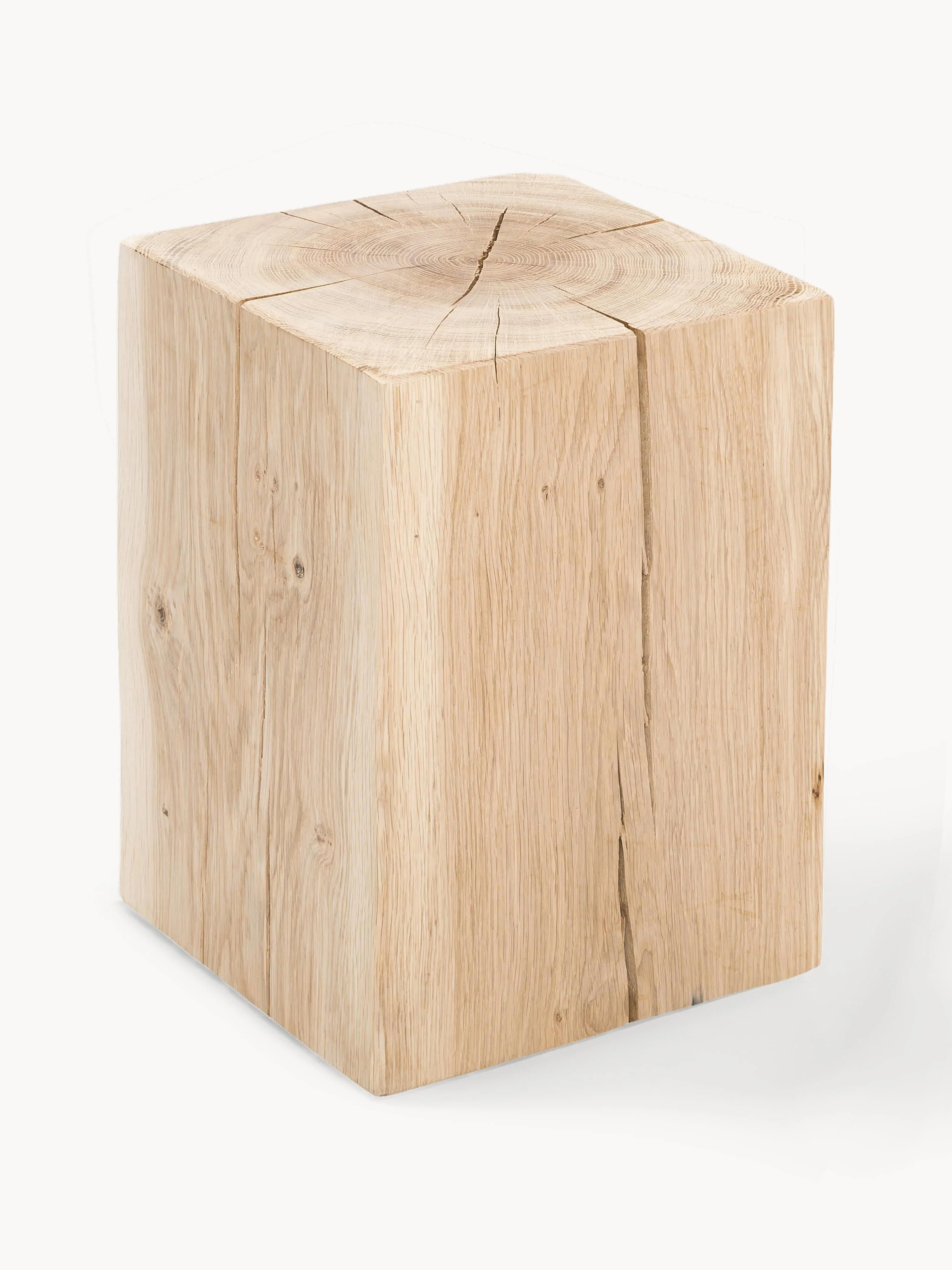Hocker Block aus Eichenholz