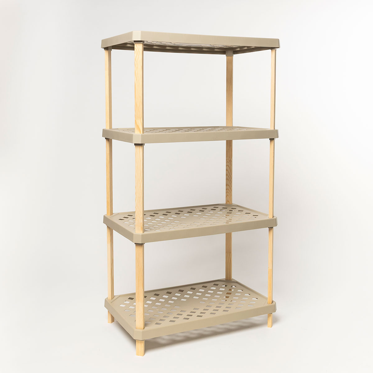 Estante retanguar com 4 níveis bege