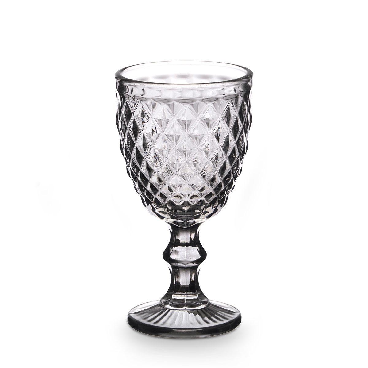 Copo De Vinho Diamante Cinza 25cl