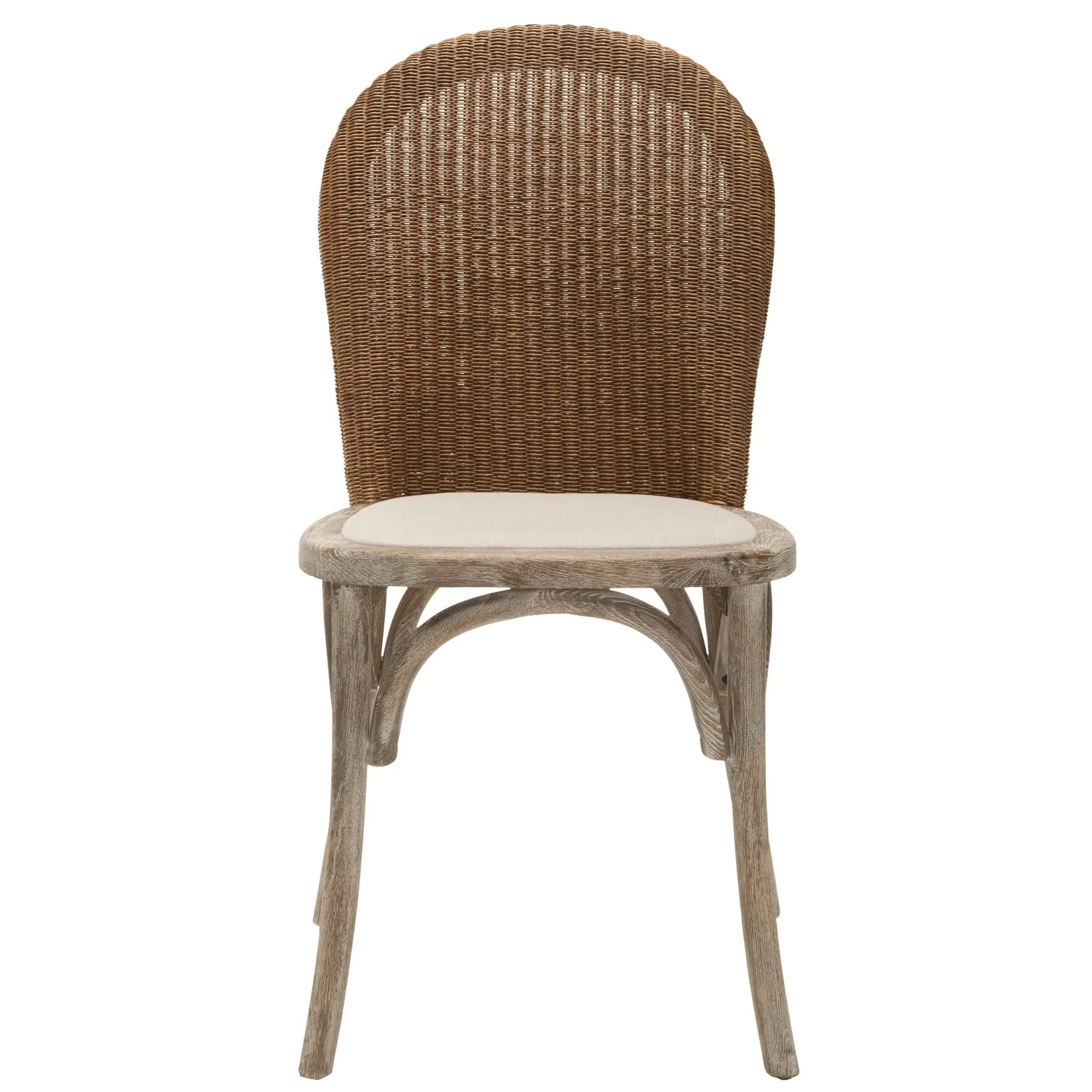 SAFAVIEH Abbey Rochelle Antiqued Oak Finish Taupe Dining Chair (Set of 2) - 18Wx21Dx36H