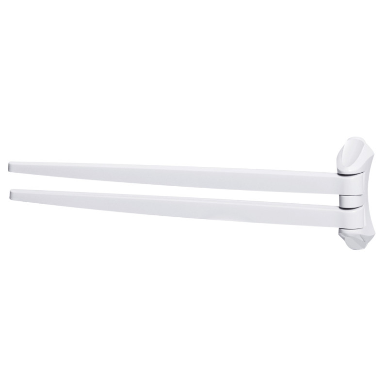 Porte-serviettes Happy 2 barres amovibles blanc brillant ALLIBERT