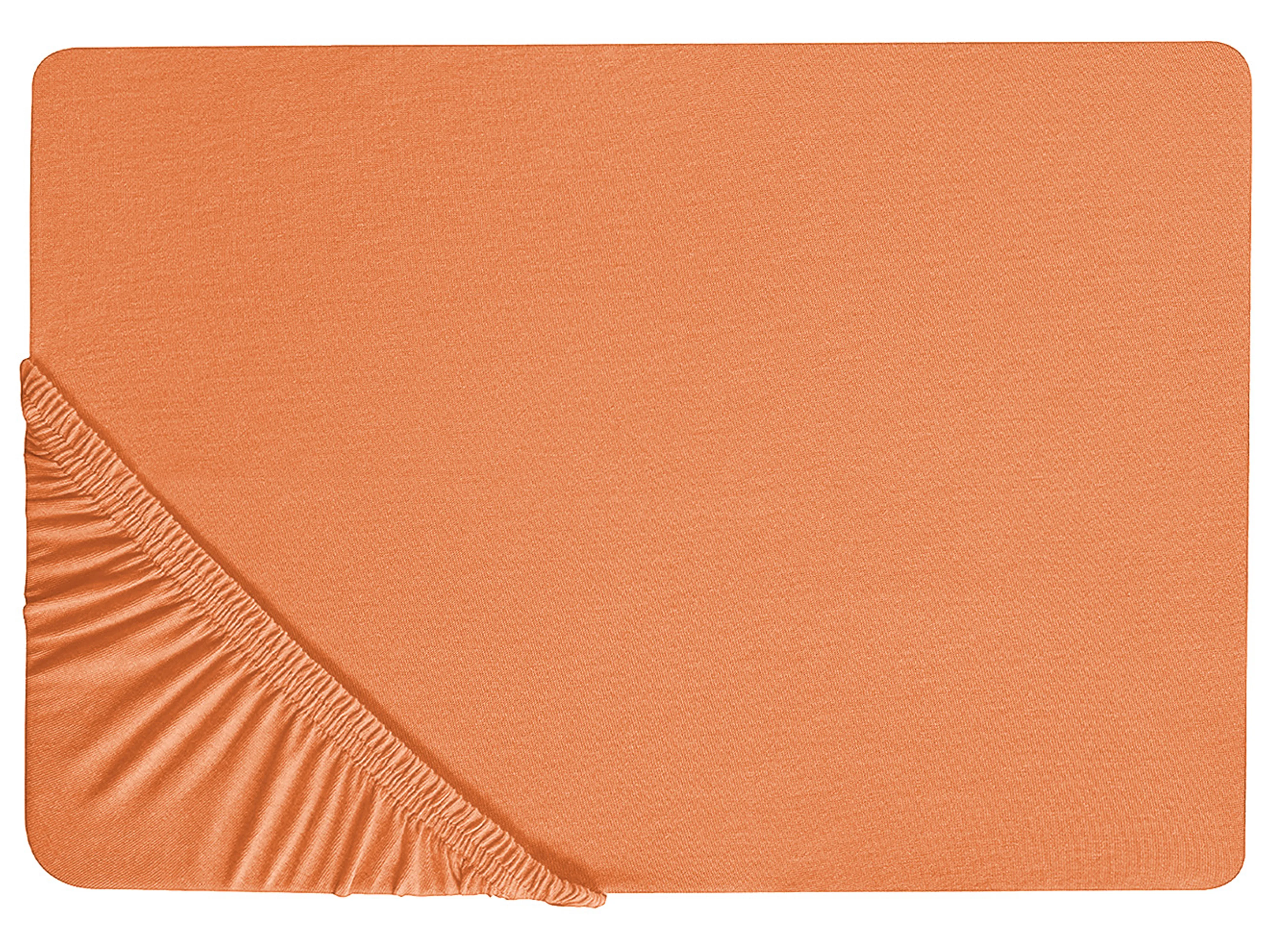 Fitted Sheet JANBU Cotton 140 x 200 cm Orange