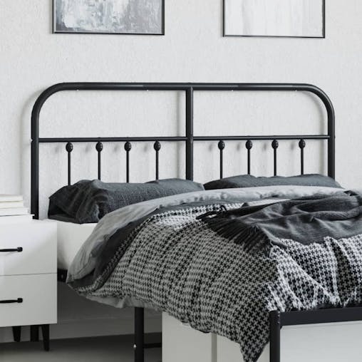 NNEVL Metal Headboard Black 152 cm