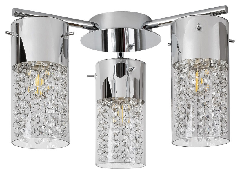 Lampa sufitowa chromowana przezroczysty Niagara 3xE14x40W Rabalux