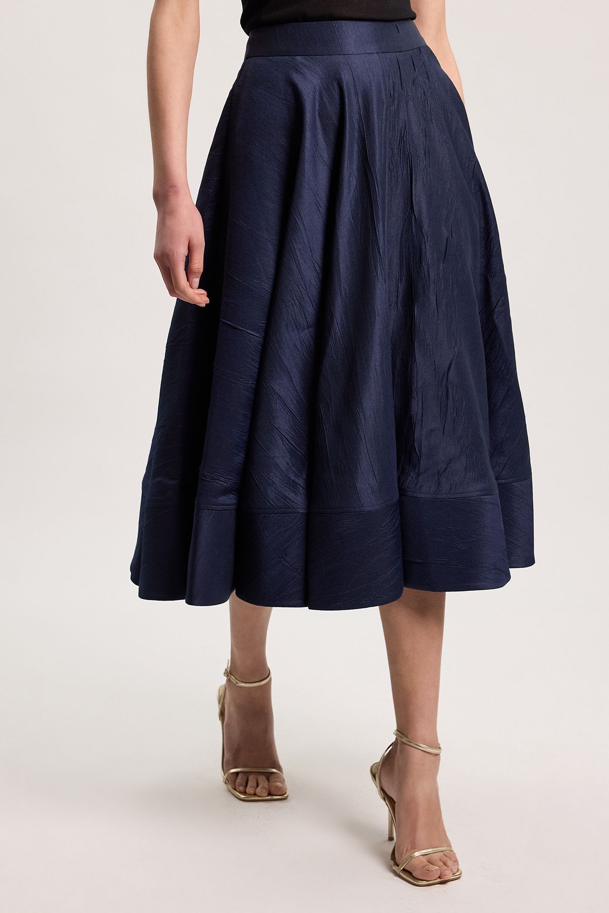 KarenMillen Textured Tailored Twill Full Skirt