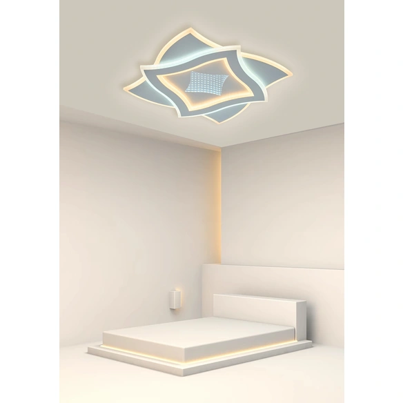 LED-Deckenleuchte »Pernilla«, 40 W, 4500 lm, 3D-Effekt, Metall/Kunststoff, weiß