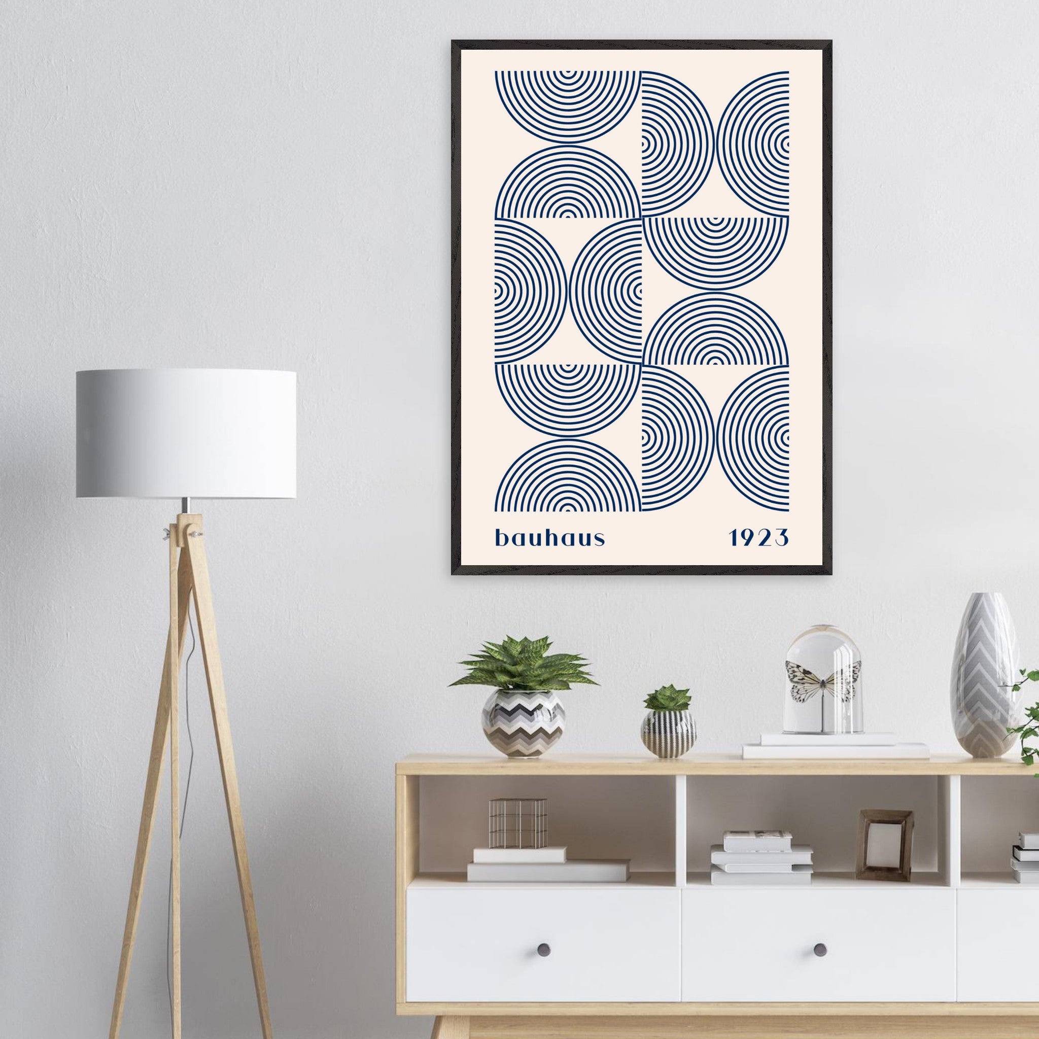 Artfulprints Poster Bauhaus - Twisted arches 1923  - 70x100 cm - Blauw