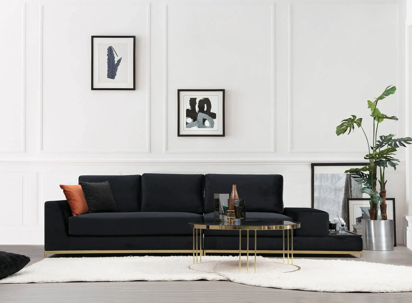 4-zitsbank Line met bijzettafel