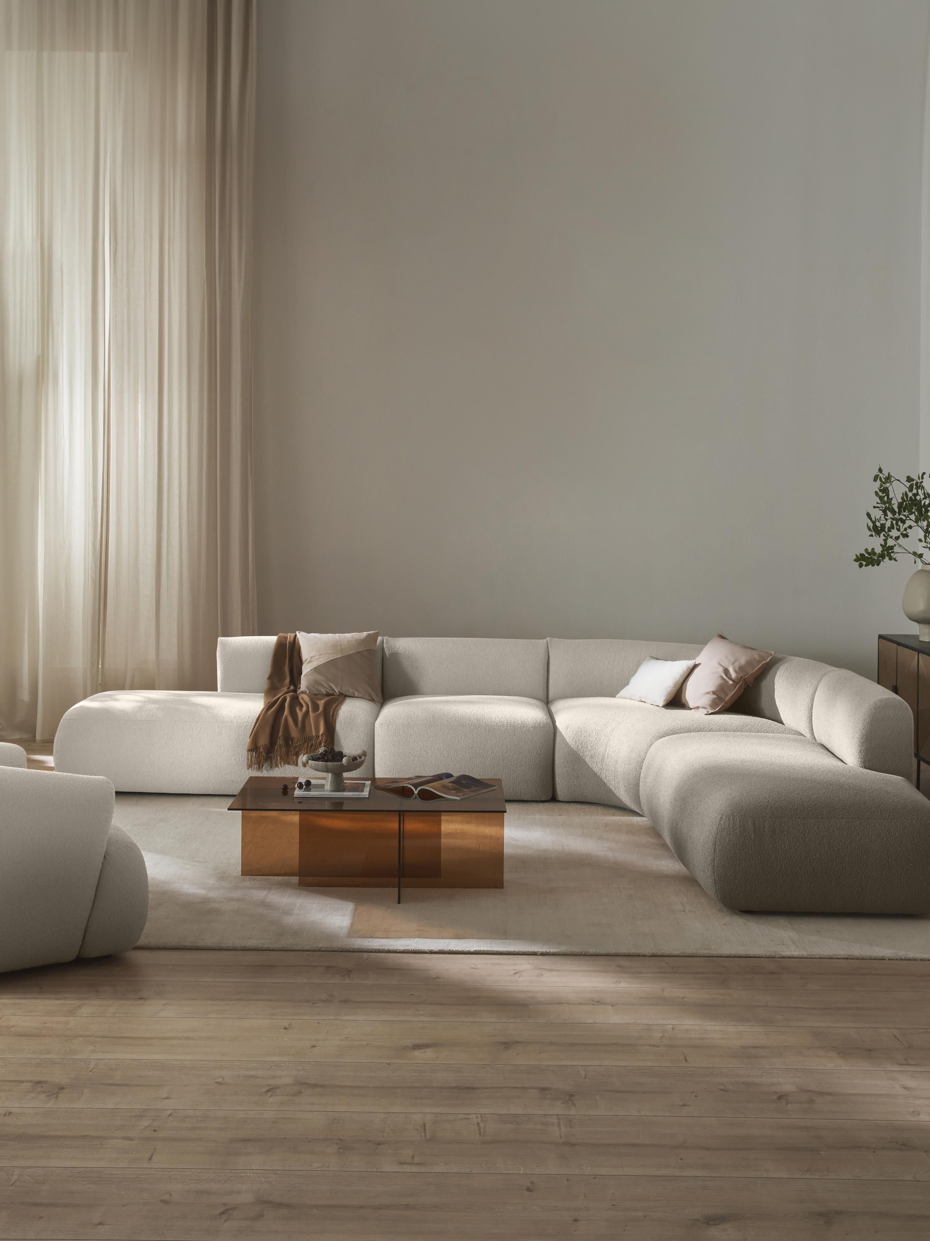 Modulares Bouclé-Ecksofa Sofia (4-Sitzer)