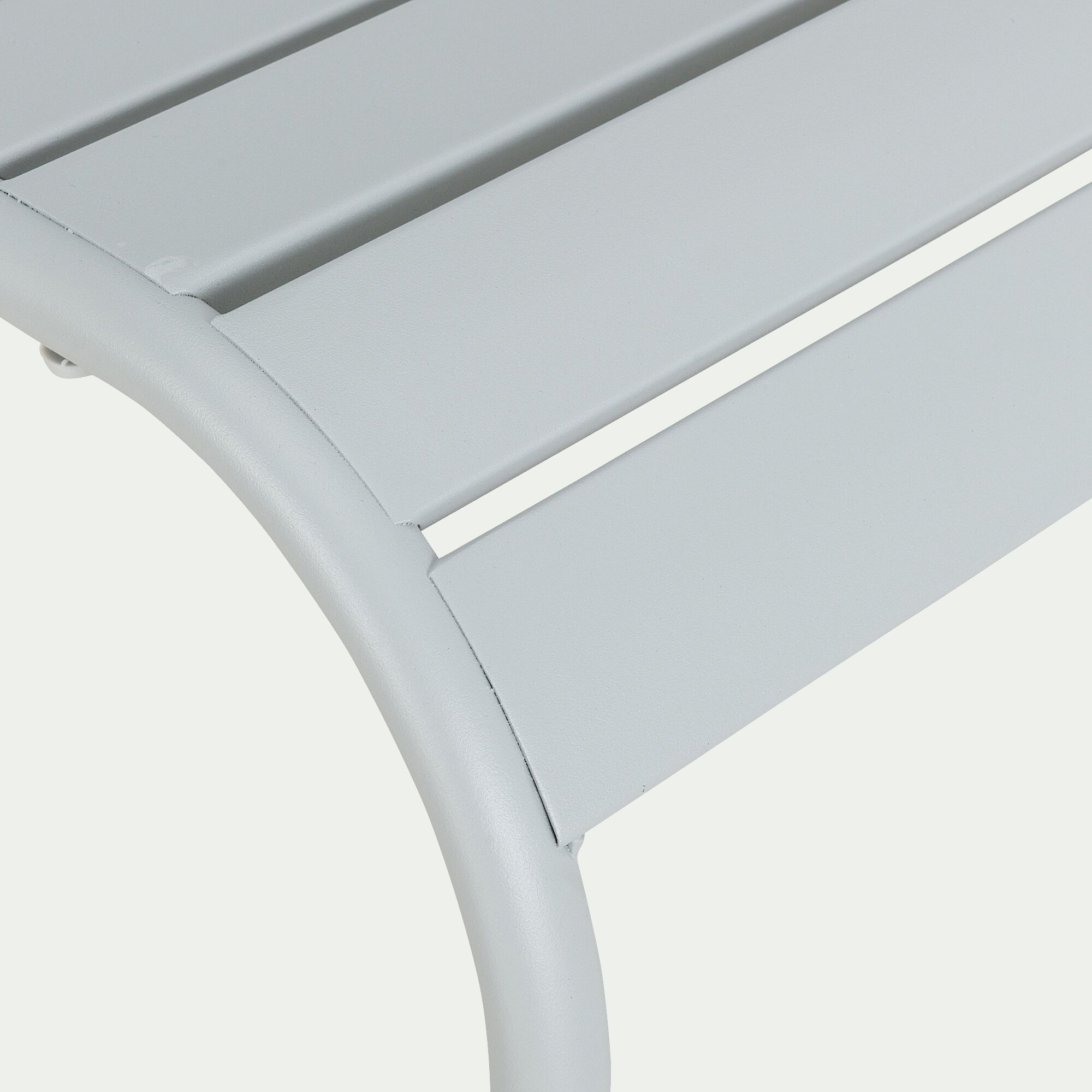 SOURIS - Chaise de jardin empilable en acier - gris vesuve