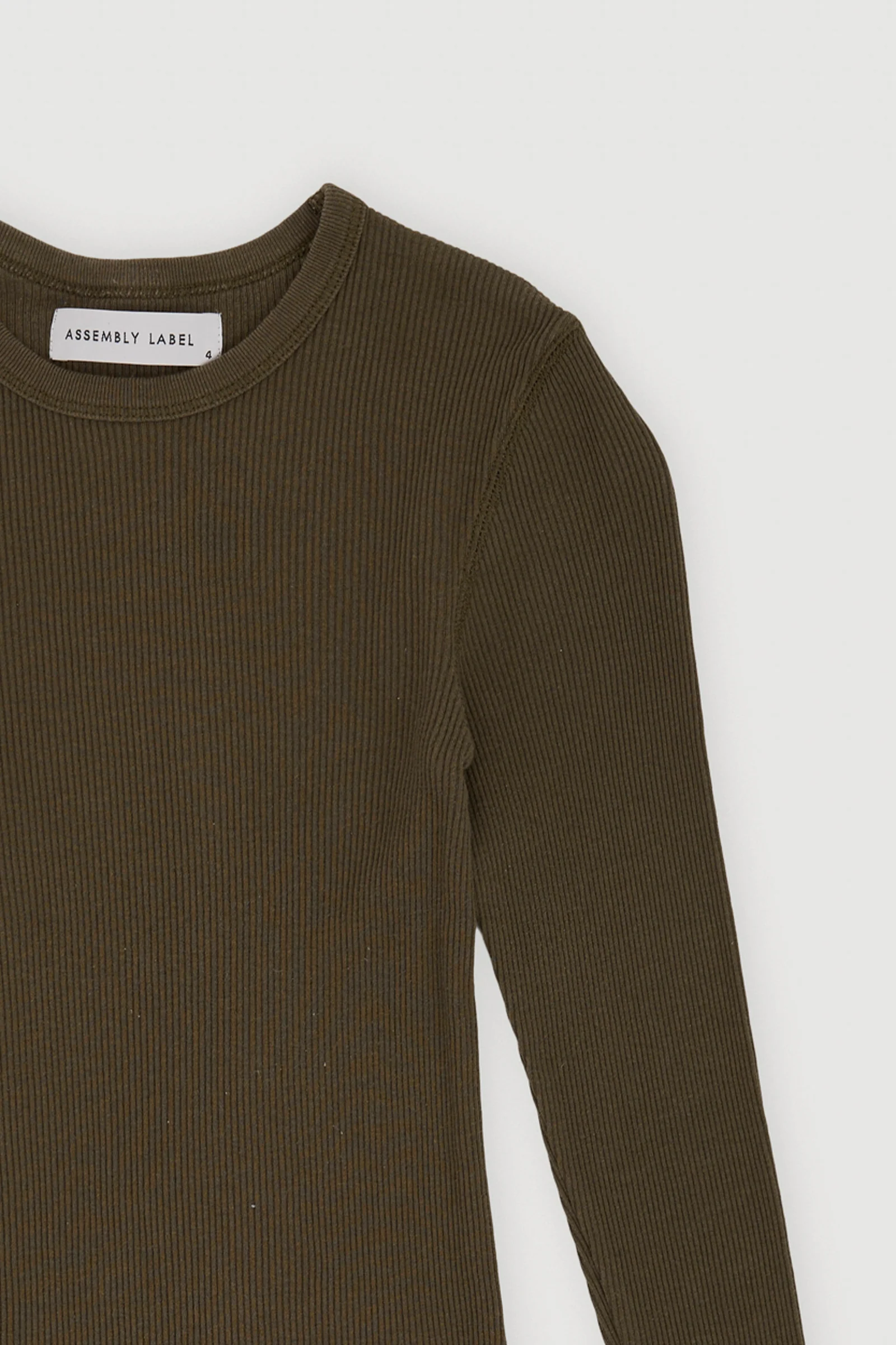 Re-Worn Womens Cotton Textured Long Sleeve Top