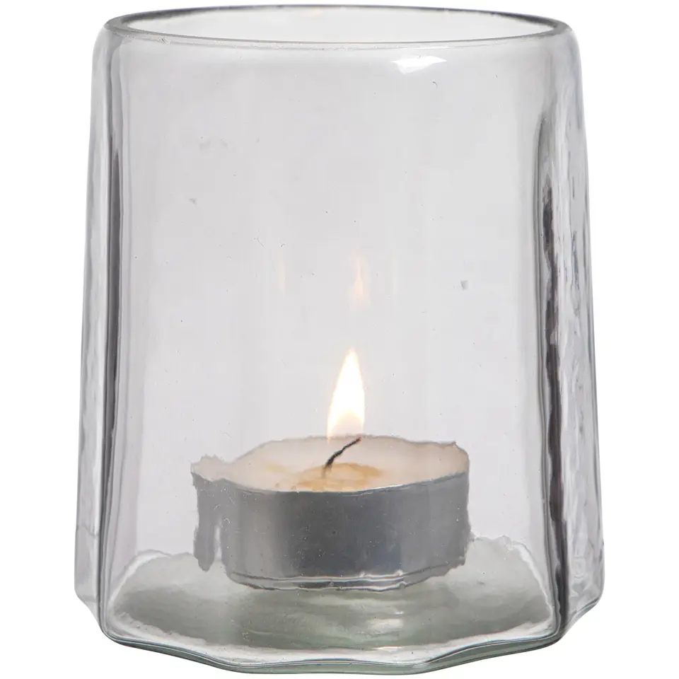 Theelichthouder Dily - zand - 12,5x&Oslash;12 cm