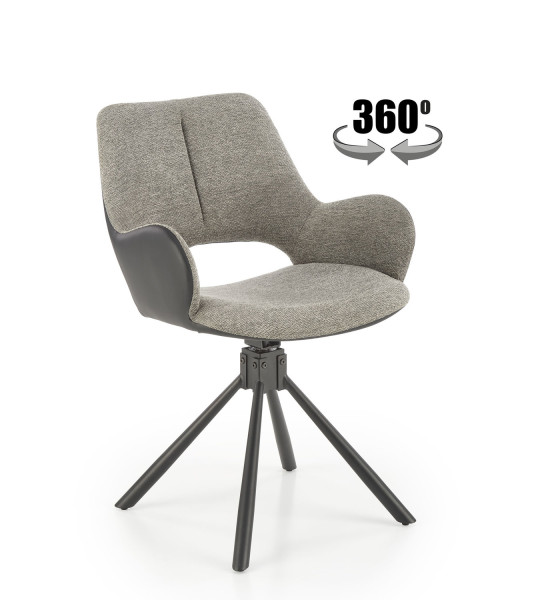 Krzesło tapicerowane K494 szare/czarne