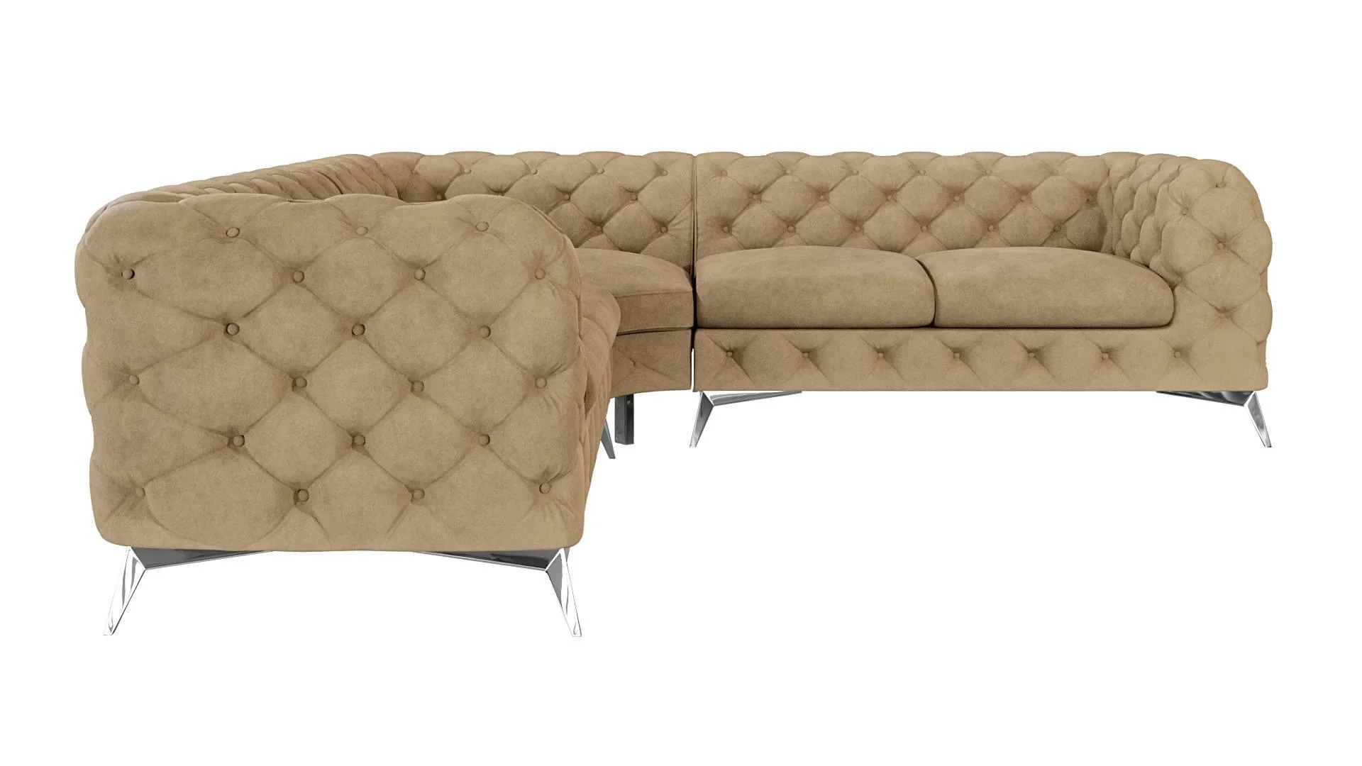 4-zitshoekbank Nora velvet