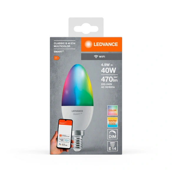 LED-Leuchtmittel »SMART  WiFi Candle Multicolour«, 4,9 W, E14, RGBW