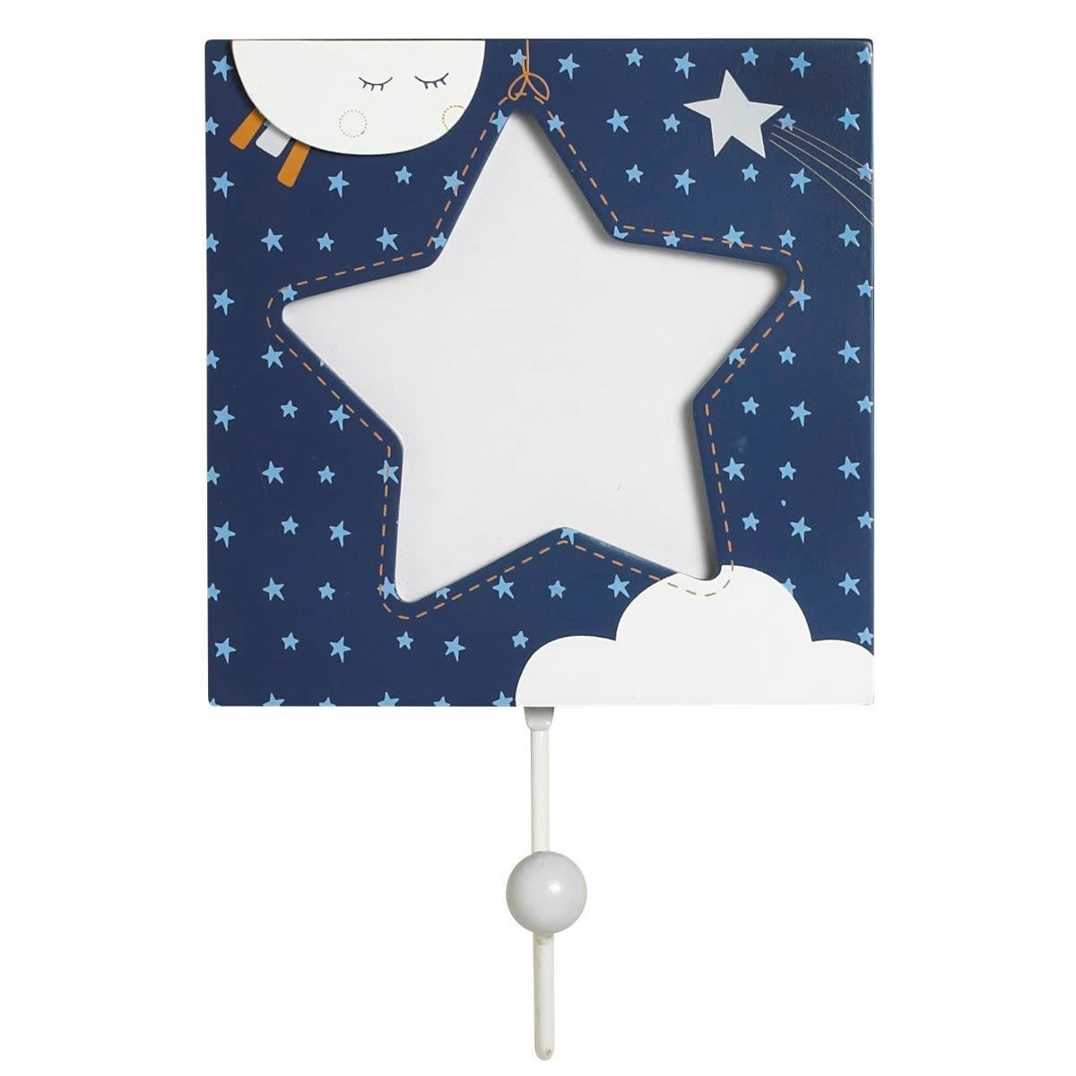 MERLIN - Set 3 patères en bois en bois Bleu