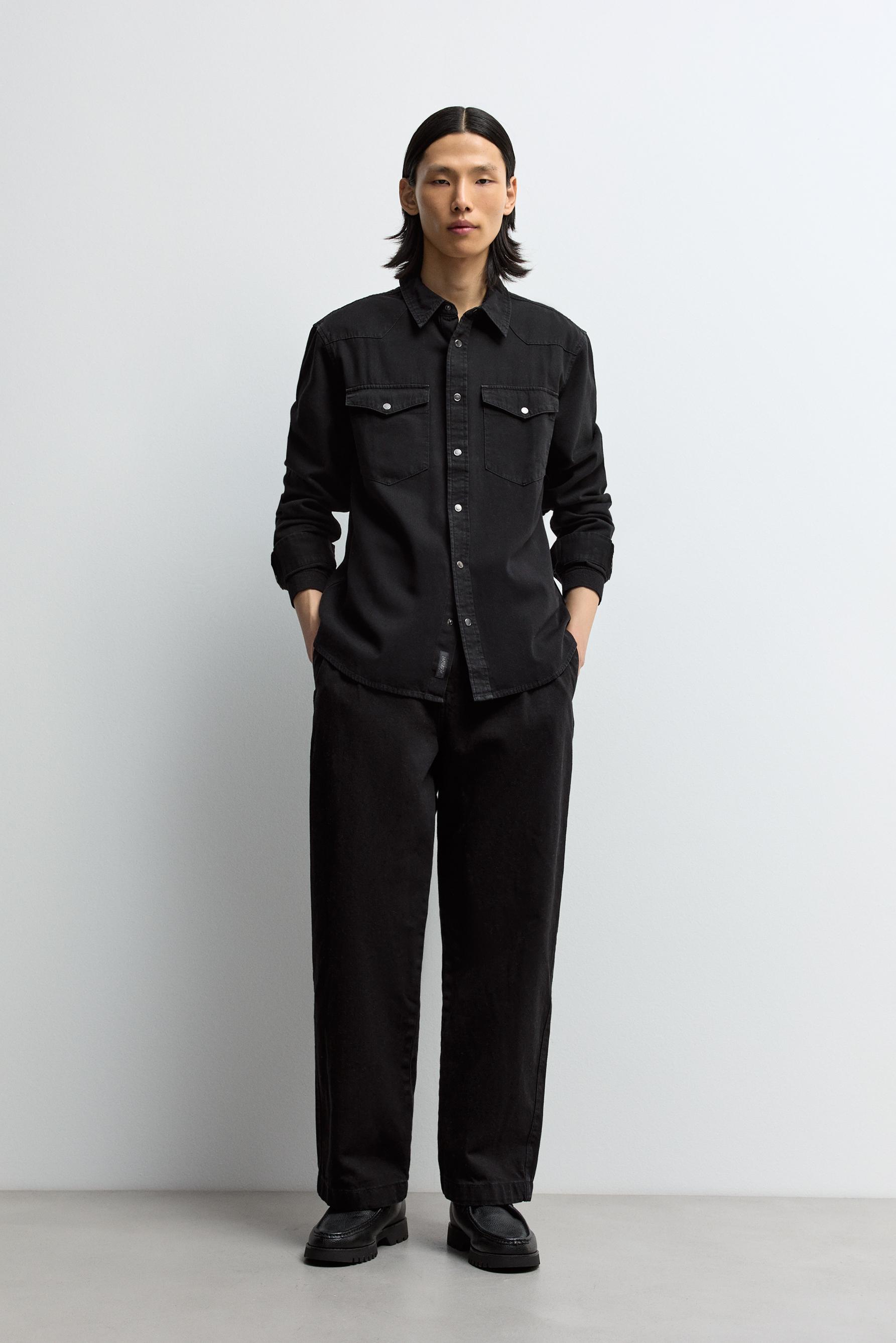 Camisa denim bolsillos
