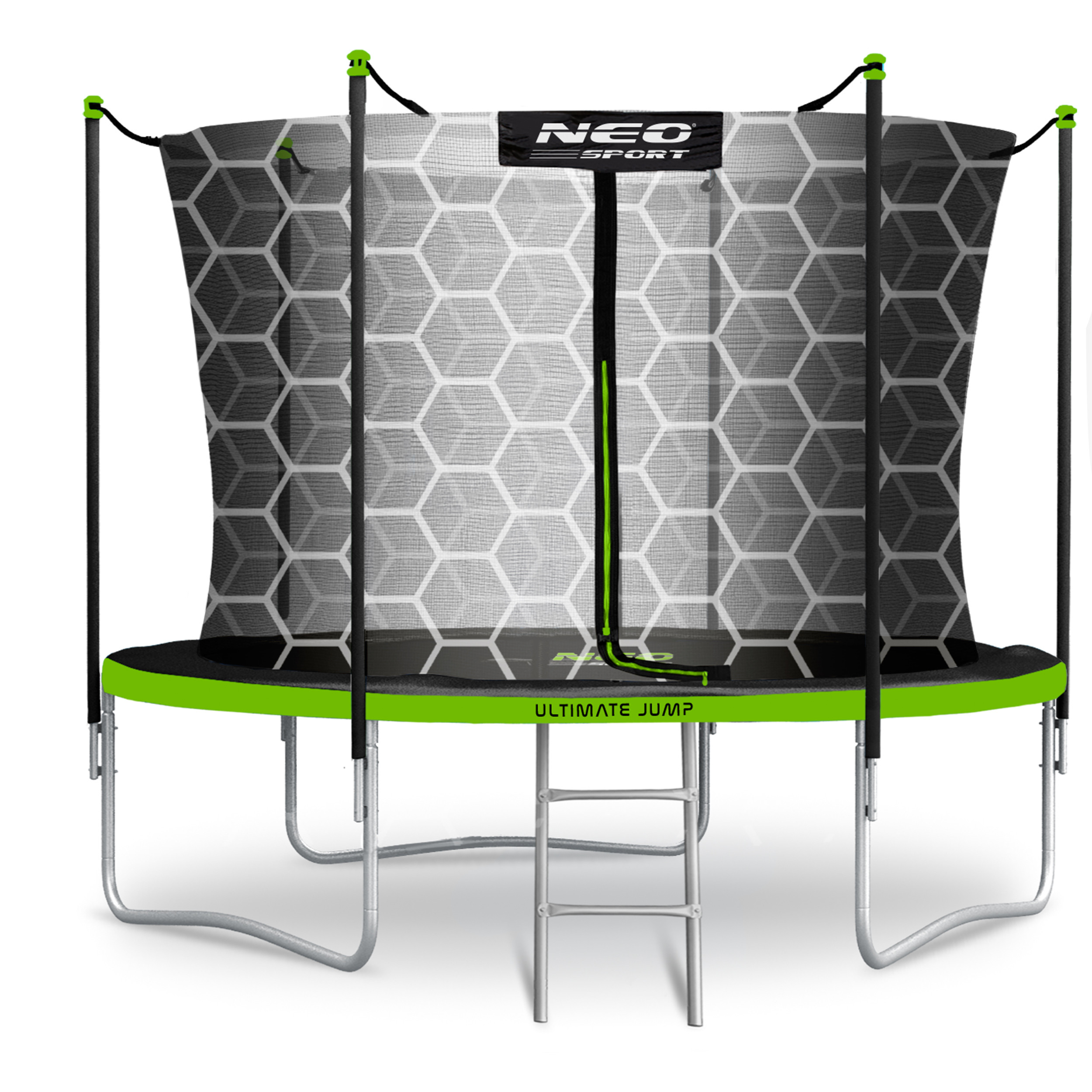 Trampolina ogrodowa z siatką wewnętrzną Neo-Sport 252cm 8ft