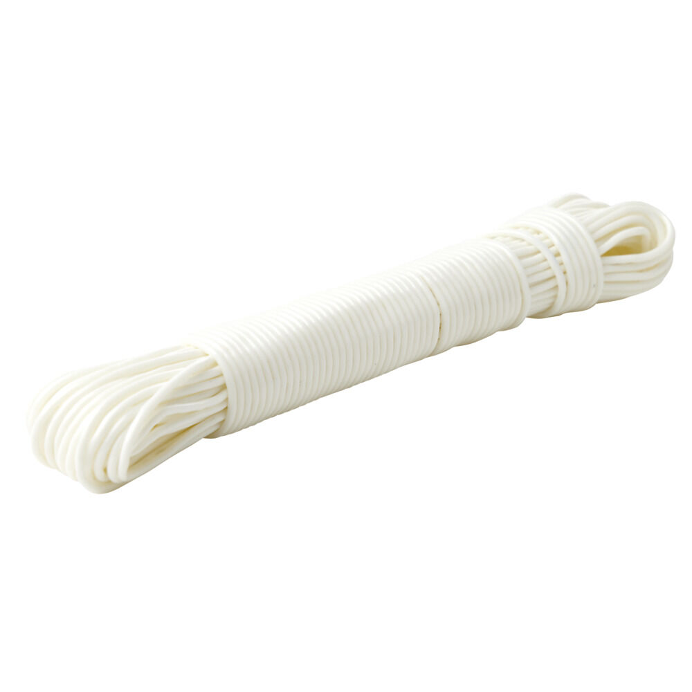 Corde à linge plastique blanc 20m