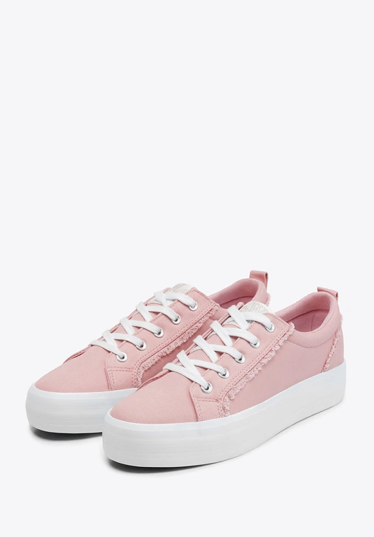 Damskie sneakersy z tkaniny różowe