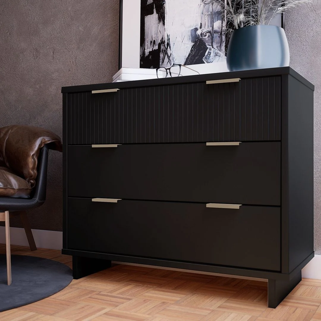 Manhattan Comfort Granville 38.18 Modern Standard 3 Drawer Dresser