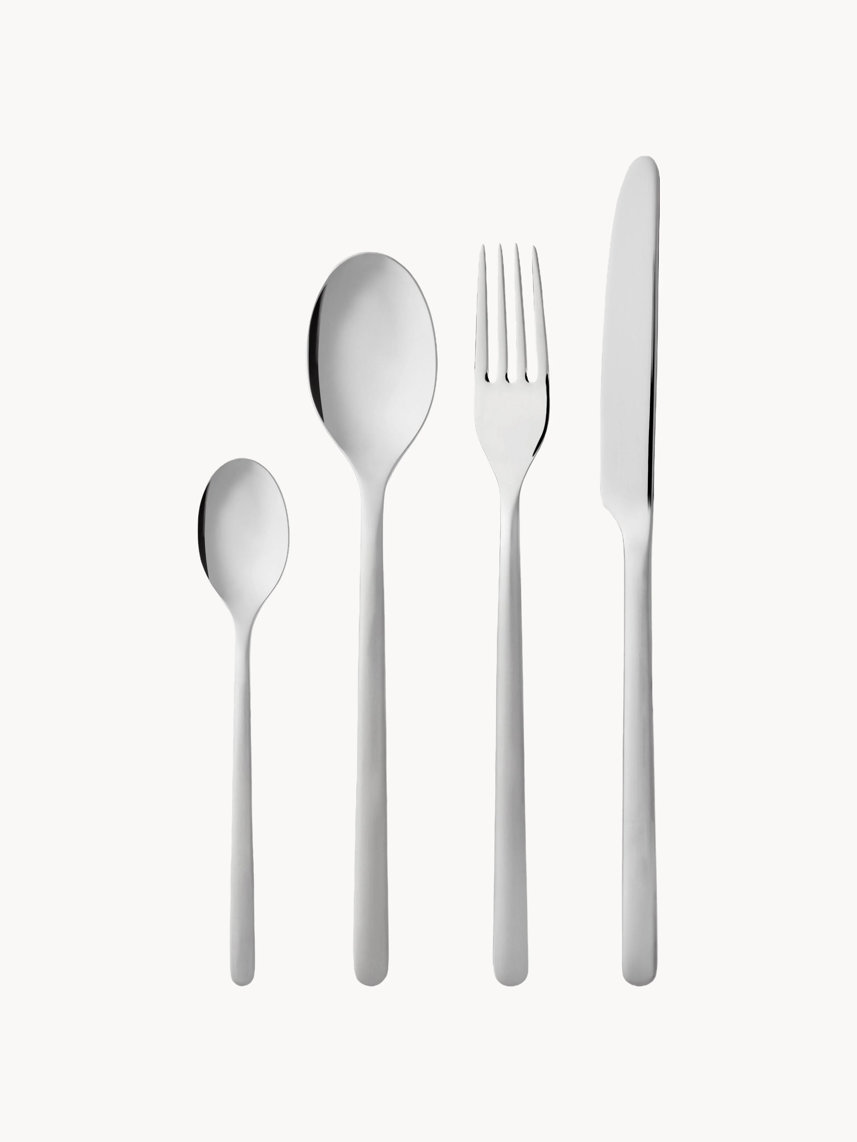 Hochglanzpoliertes Besteck-Set Still, 4 Personen, 16er-Set