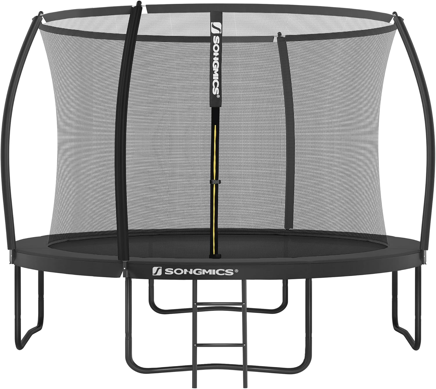 SONGMICS Outdoor Trampoline Ø 366 cm, Round Garden Trampoline for Children with Safety Net, Edge Cover, Ladder and Padded Poles