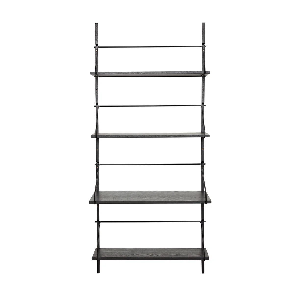 Hübsch Interior - Norm Wandregal mit 4 Böden, H 181 cm, schwarz