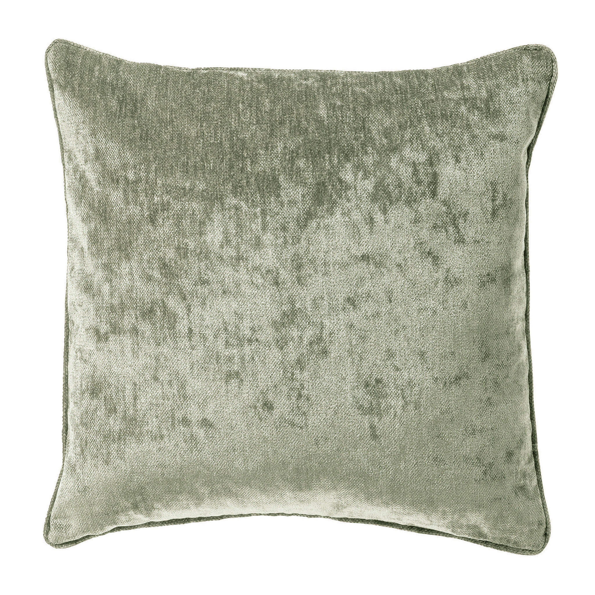 LEWY - sierkussen 45x45 cm - glansvelours - Green Milieu - groen