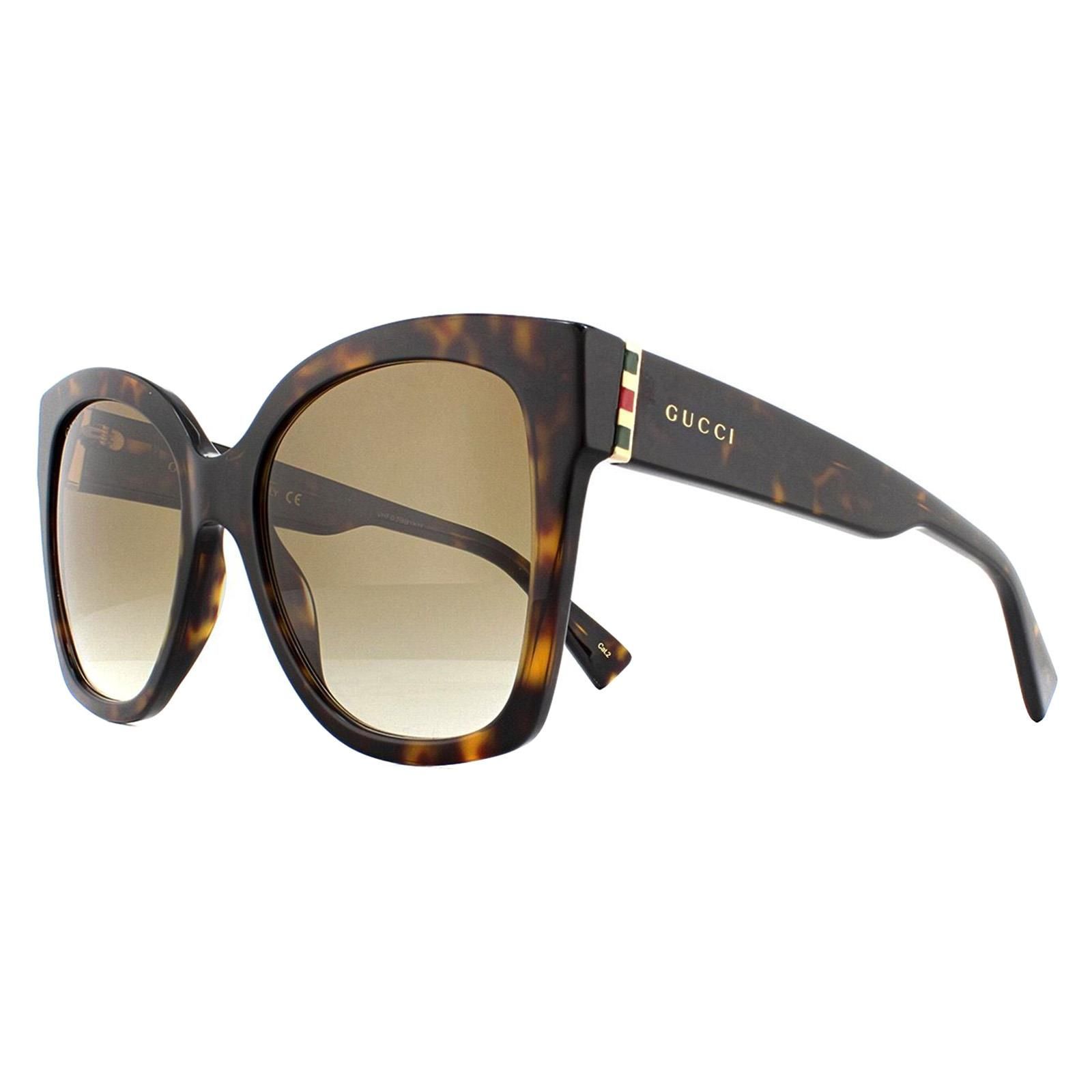 Gucci Cat Eye Havana Brown Gradient Sunglasses