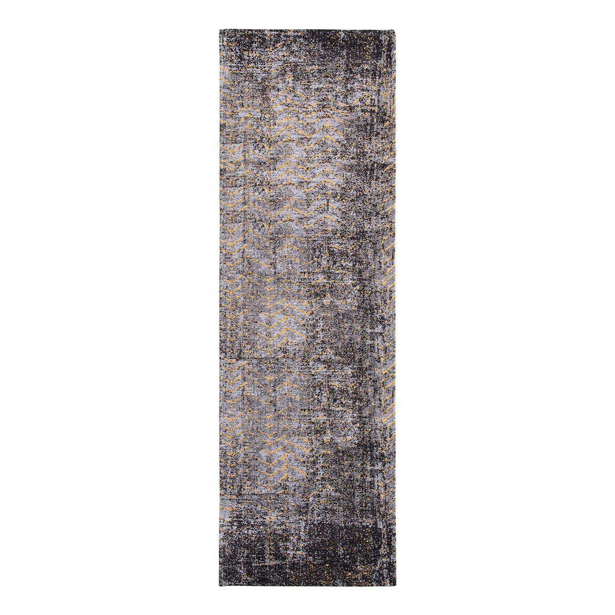 Louis De Poortere vloerkleed Broadway Glitter - zwart - 80x250cm