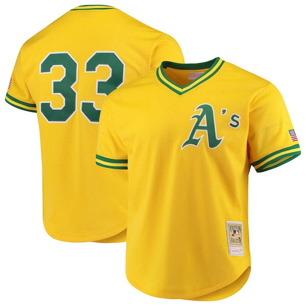 Jose Canseco Oakland Athletics Cooperstown Collection Mesh Batting Practice Jersey - Gold