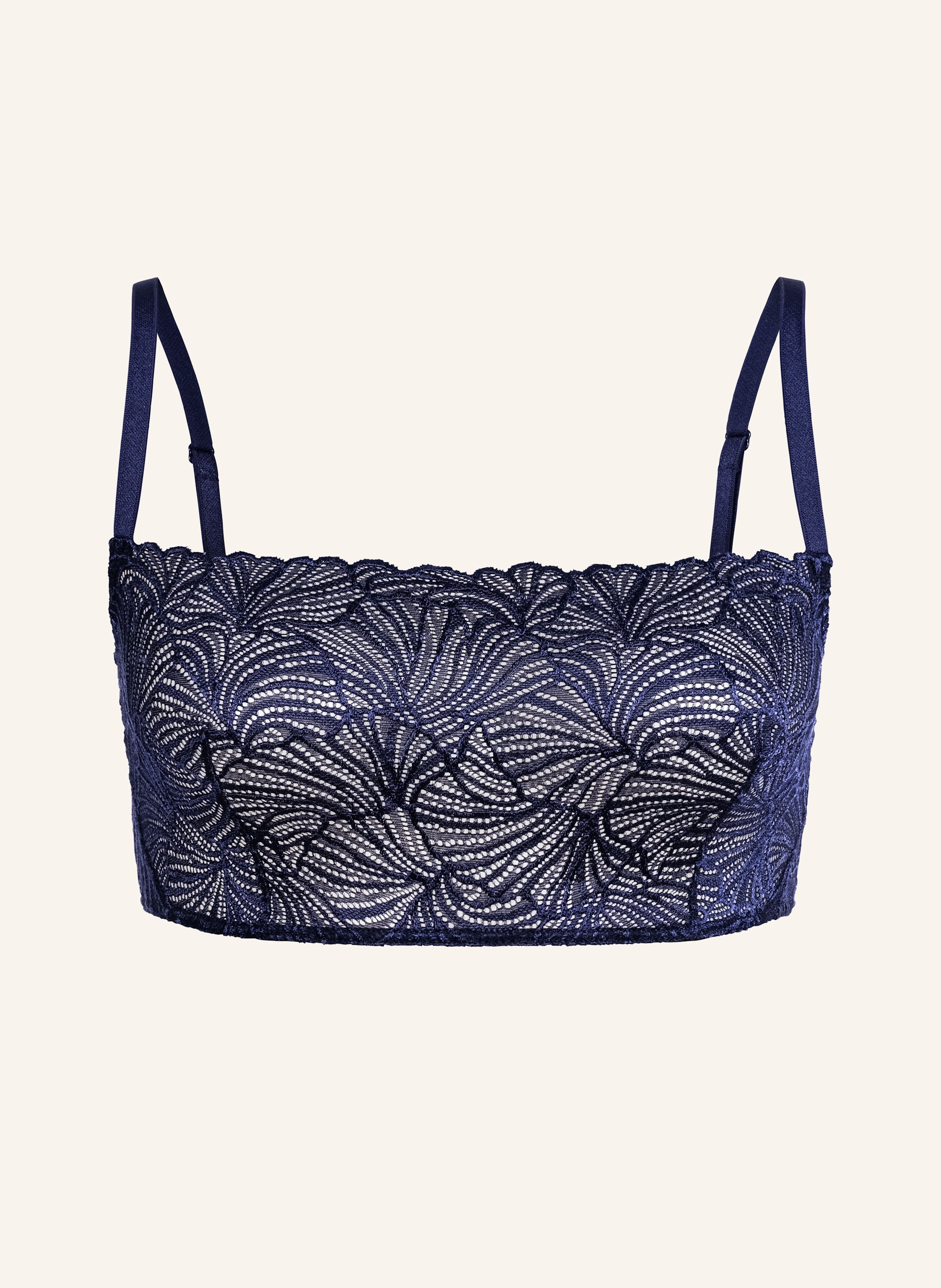 erlich textil Fluid Lace Spitzen Bandeau Bralette bügellos mit Polyamid - verstellbare Träger