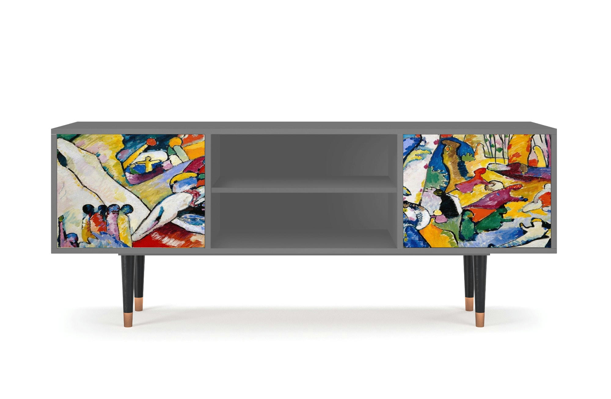 IMPROVISATION 26 BY WASSILY KANDINSKY - Meuble TV  multicolore 2 portes L 170 cm