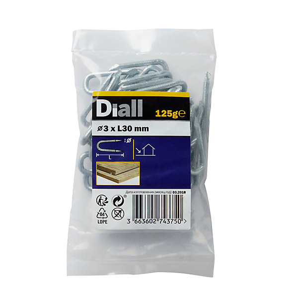 Crampillons en acier galvanisé 3x30 - 125g