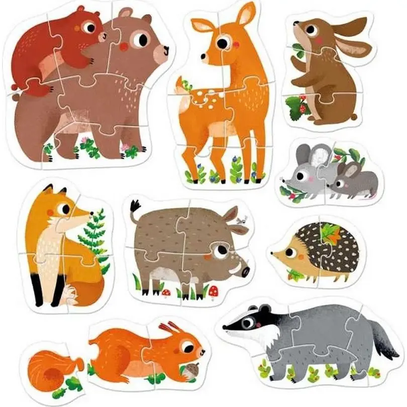 Puzzle Progressive Waldtiere