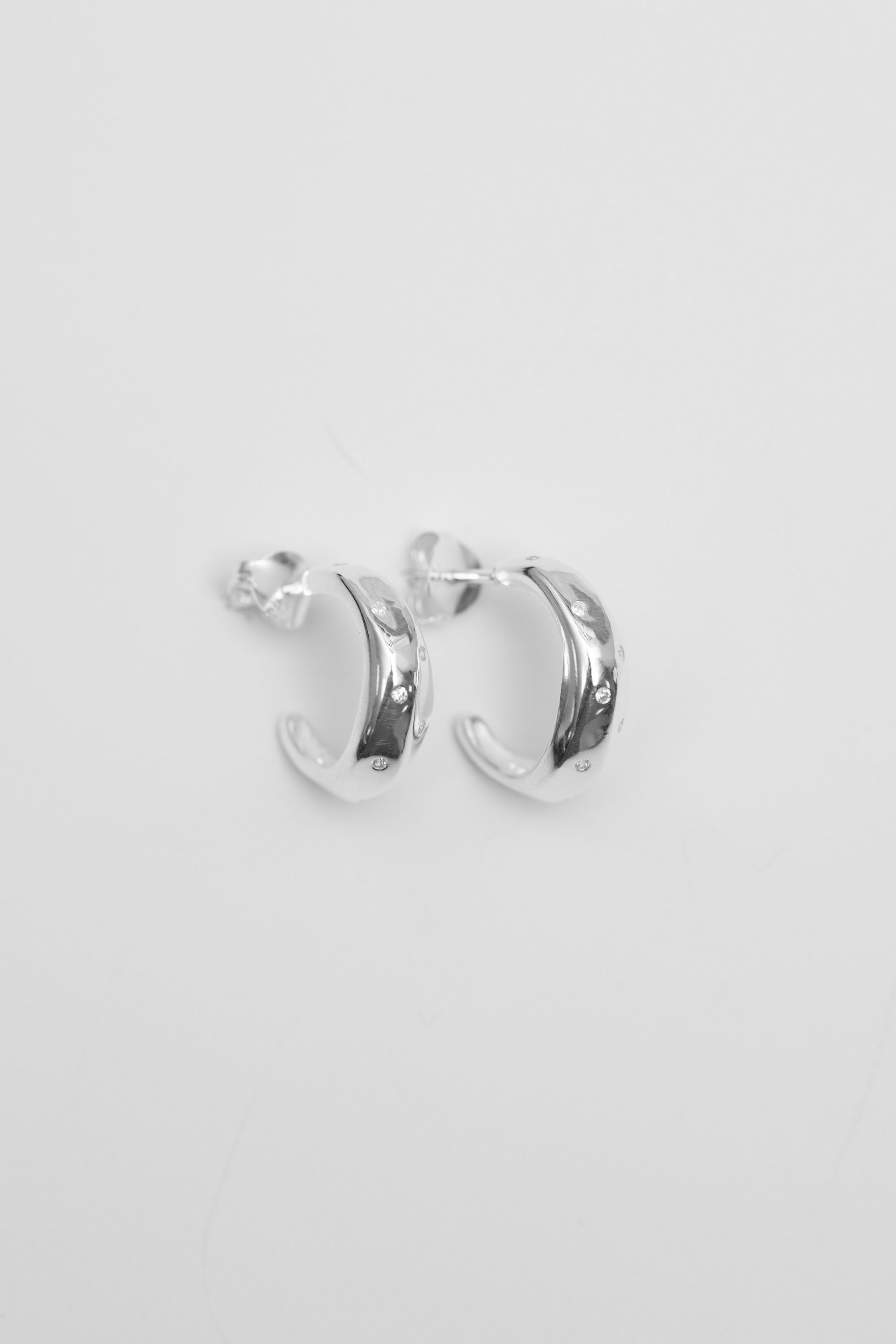 Simply Silver Sterling Silver 925 Multi Stone Hoop Earrings