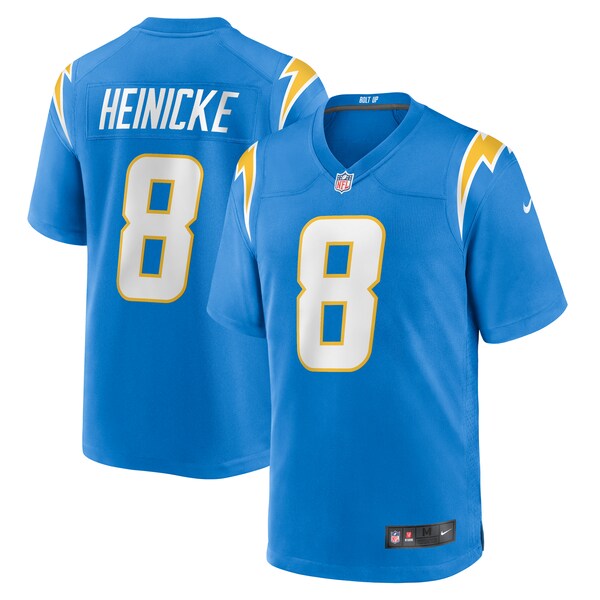 Taylor Heinicke Los Angeles Chargers Nike Team Game Jersey -  Powder Blue