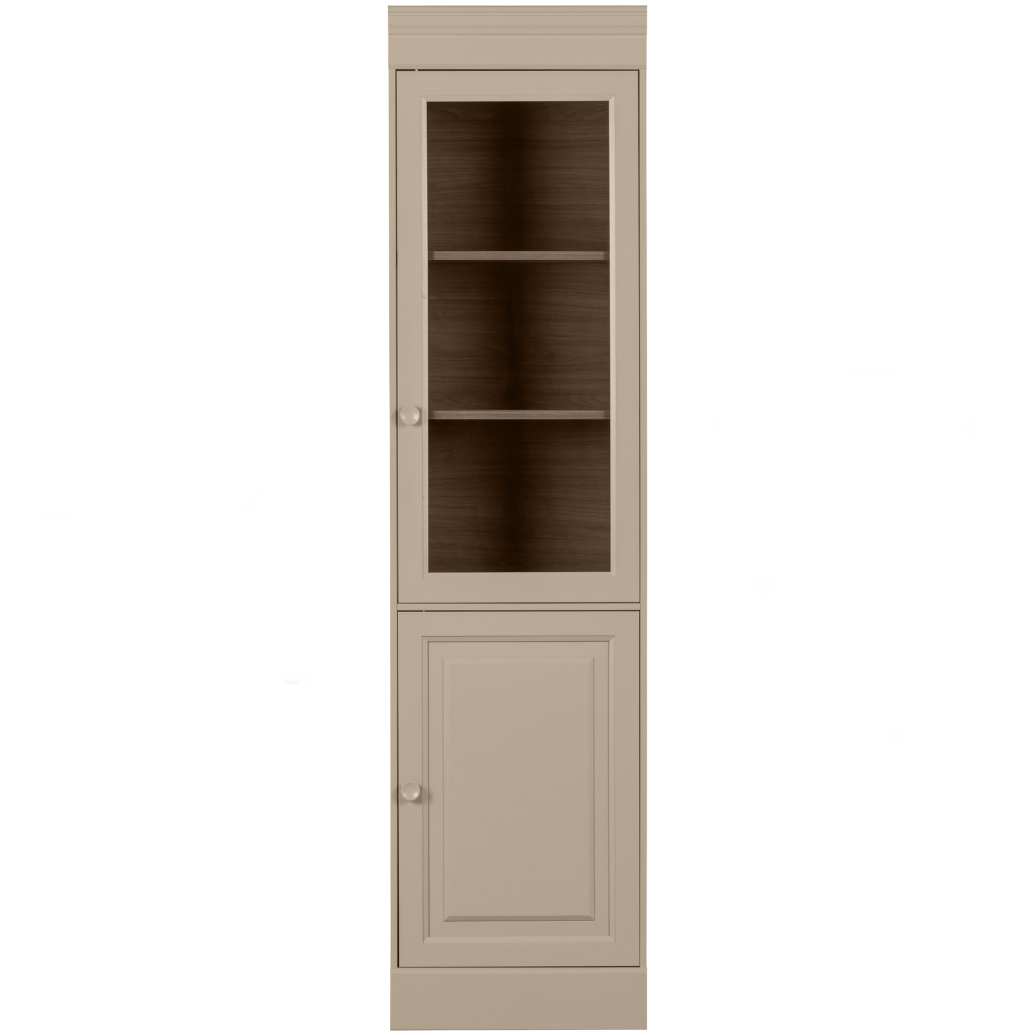 vtwonen Chow 1-deurs vitrinekast - Grenen - Dakargrau - 215x54x40