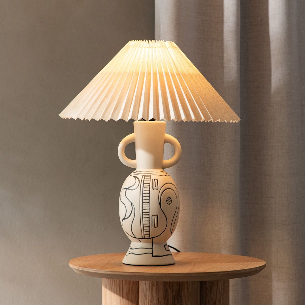 Lampa stołowa TETA ceramiczna 35,5x35,5x44 cm