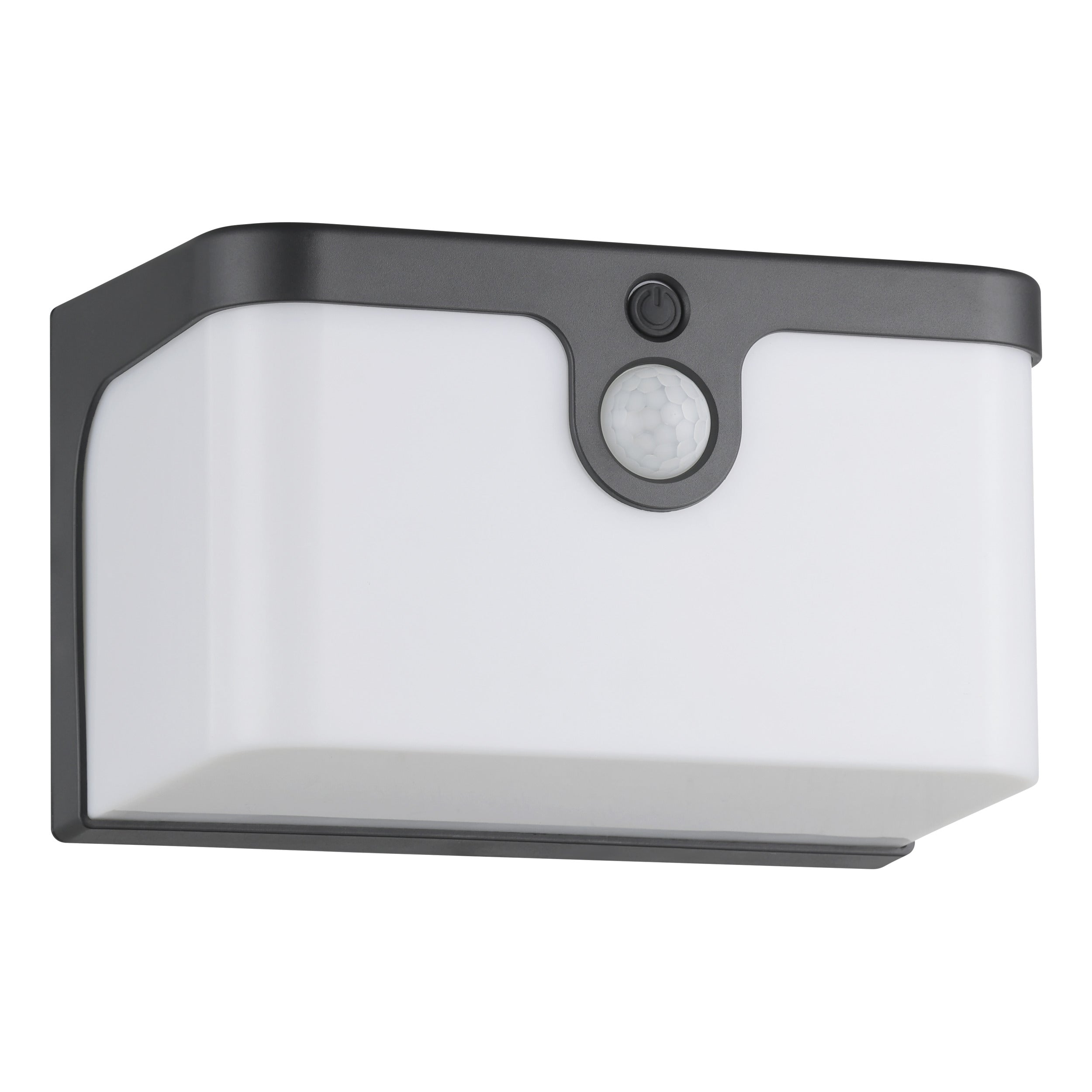 EGLO solar wandlamp buiten Croara - led - 15 cm - antraciet/wit