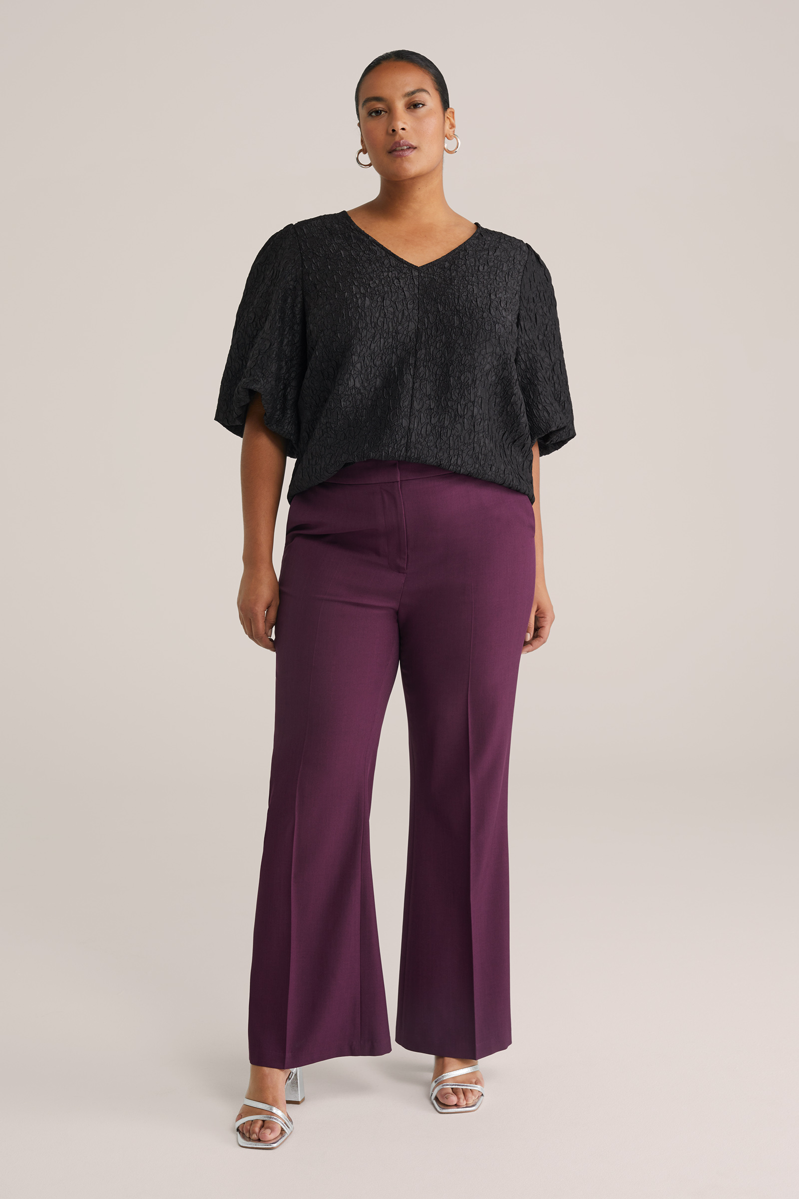 Dames blouse met structuur - Curve